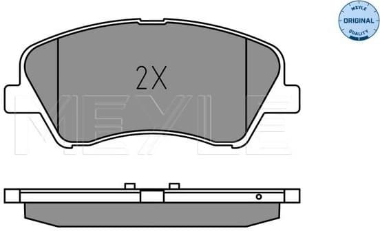 Brake Pad Set, disc brake MEYLE-ORIGINAL: True to OE. 025 222 2818 - image 2