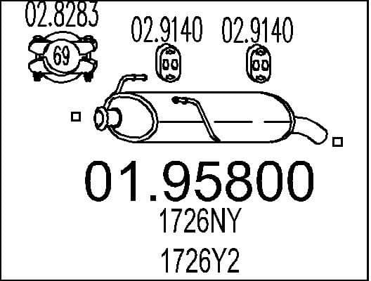 Rear Muffler 01.95800