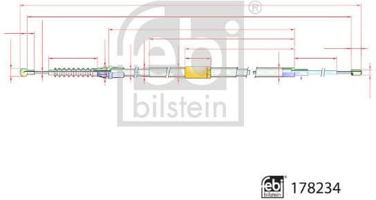 Cable Pull, parking brake 178234
