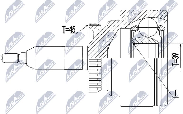 Joint Kit, drive shaft NPZ-FR-055