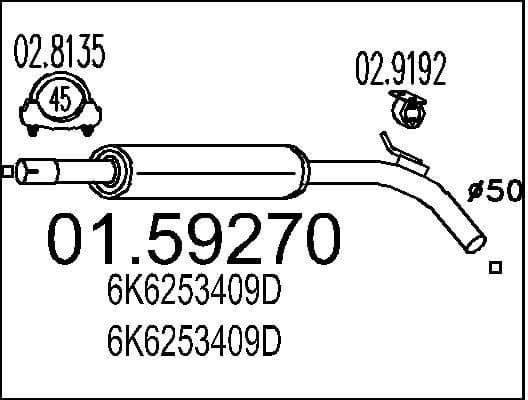 Centre Muffler 01.59270
