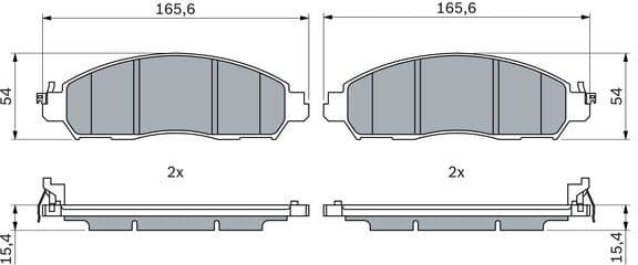Brake Pad Set, disc brake 0 986 424 973