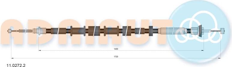 Cable Pull, parking brake 11.0272.2