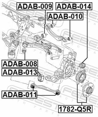 Mounting, control/trailing arm ADAB-013