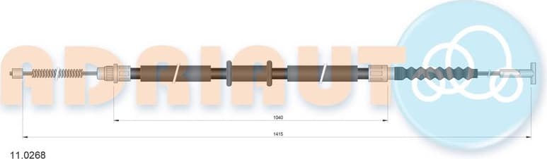 Cable Pull, parking brake 11.0268