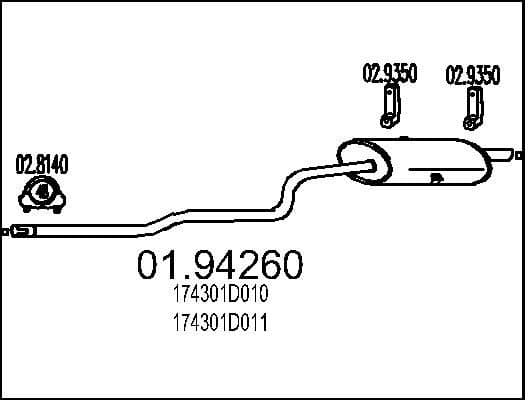 Rear Muffler 01.94260