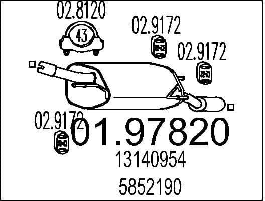 Rear Muffler 01.97820