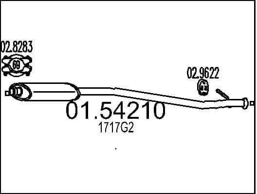 Centre Muffler 01.54210