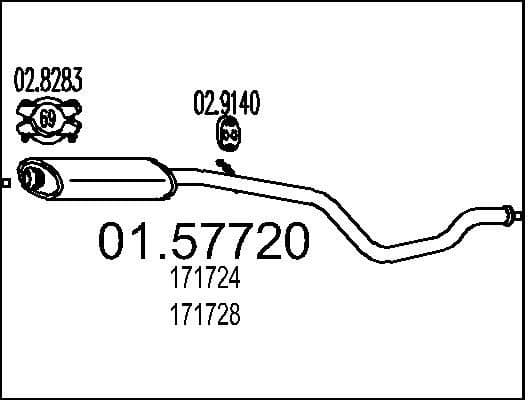Centre Muffler 01.57720