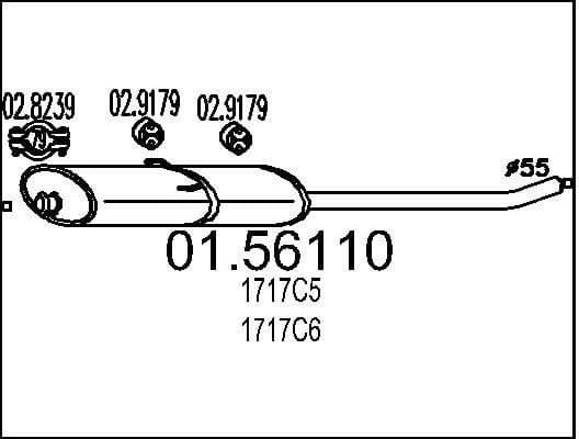 Centre Muffler 01.56110
