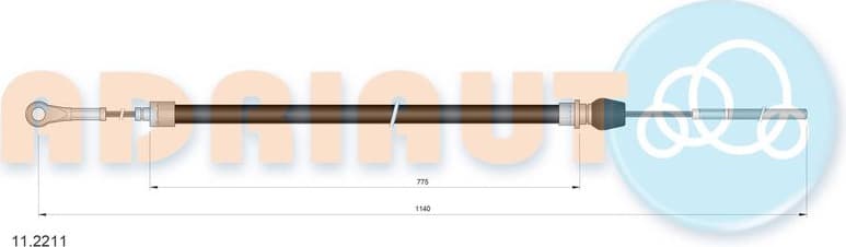 Cable Pull, parking brake 11.2211