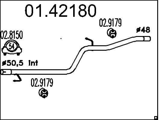 Exhaust Pipe 01.42180