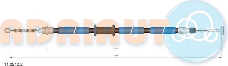 Cable Pull, parking brake 11.0210.2