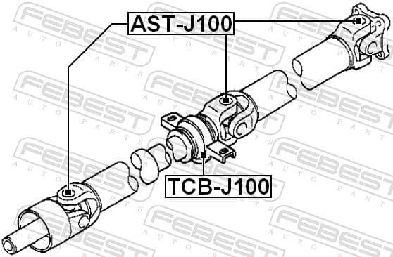 Bearing, propshaft centre bearing TCB-J100 - image 2