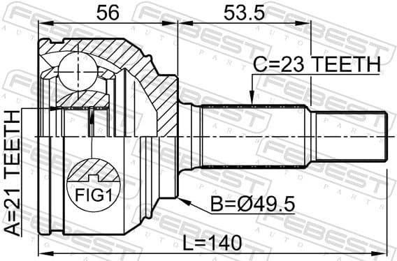 Joint Kit, drive shaft 0210-K12 - image 2