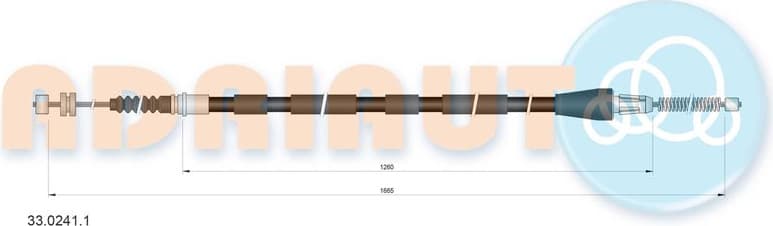 Cable Pull, parking brake 33.0241.1