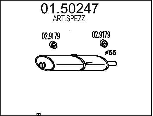 Centre Muffler 01.50247