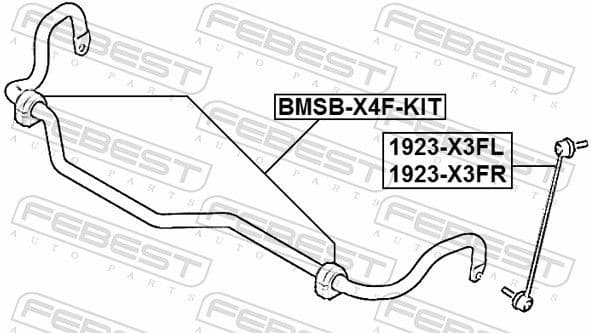 Repair Kit, stabiliser bush BMSB-X4F-KIT - image 2