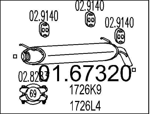 Rear Muffler 01.67320