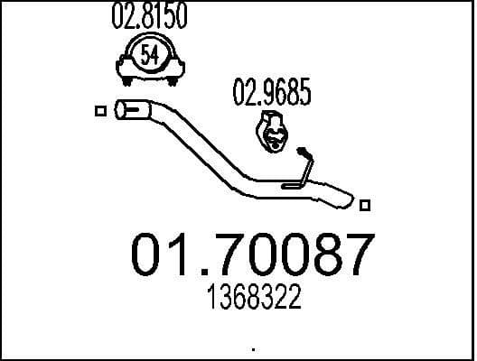 Exhaust Pipe 01.70087