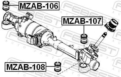 Mounting, steering gear MZAB-107