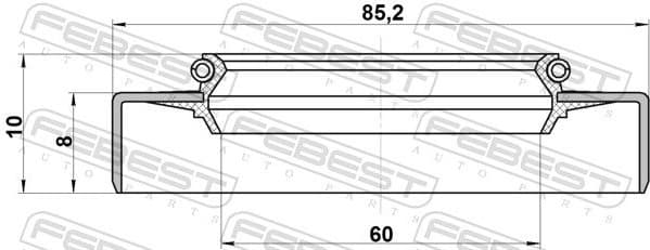 Shaft Seal, drive shaft TOS-002 - image 2