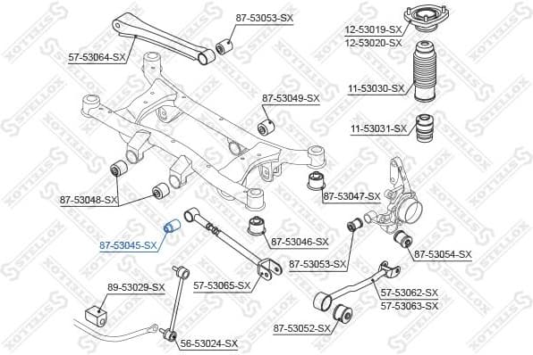 Mounting, control/trailing arm 87-53045-SX - image 2