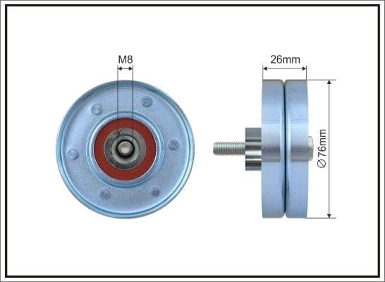 Deflection/Guide Pulley, V-ribbed belt 167-54