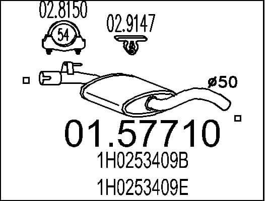 Centre Muffler 01.57710