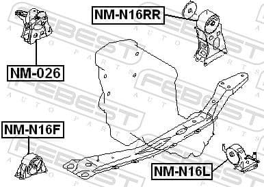 Mounting, engine NM-026 - image 2