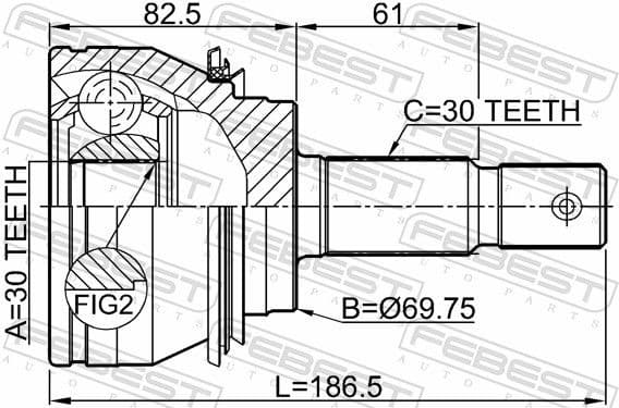 Joint Kit, drive shaft 0110-GRJ150 - image 2