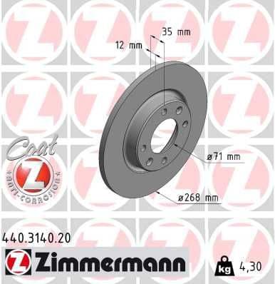 Brake Disc COAT Z 440.3140.20