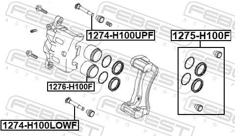 Piston, brake caliper 1276-H100F - image 2