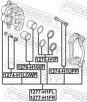 Brake Caliper 1277-H1FL - image 2