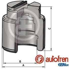 Piston, brake caliper D025741