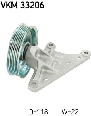 Deflection/Guide Pulley, V-ribbed belt VKM 33206 - image 2