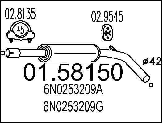 Centre Muffler 01.58150