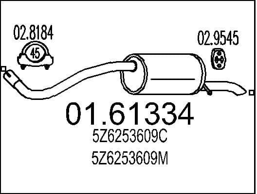 Rear Muffler 01.61334