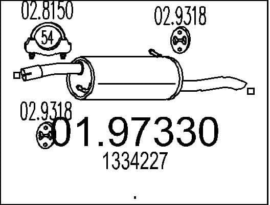 Rear Muffler 01.97330