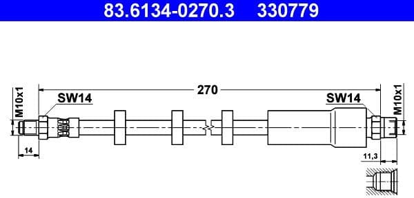 Brake Hose 83.6134-0270.3