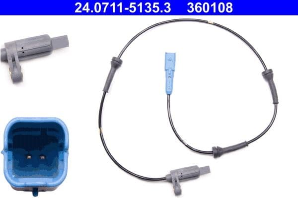 Sensor, wheel speed 24.0711-5135.3