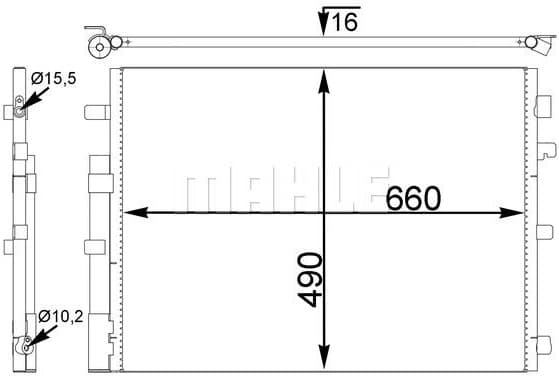 Condenser, air conditioning BEHR AC 773 000S