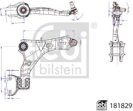 Control/Trailing Arm, wheel suspension 181829