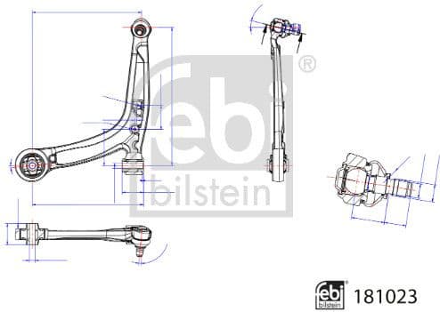 Control/Trailing Arm, wheel suspension 181023