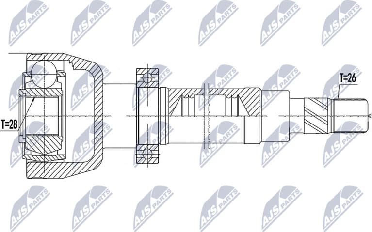 Joint Kit, drive shaft NPW-FR-081