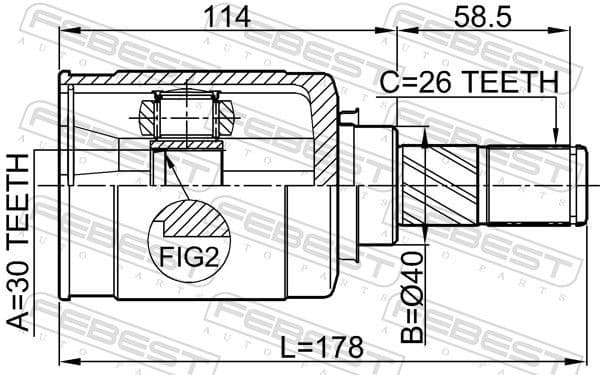 Joint Kit, drive shaft 0211-J1016LH - image 2