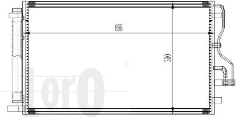 Condenser, air conditioning LORO 019-016-0017
