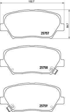 Brake Pad Set, disc brake XTRA LINE P 30 070X