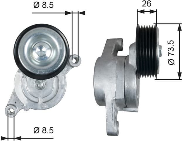 Belt Tensioner, V-ribbed belt DriveAlign™ T39279