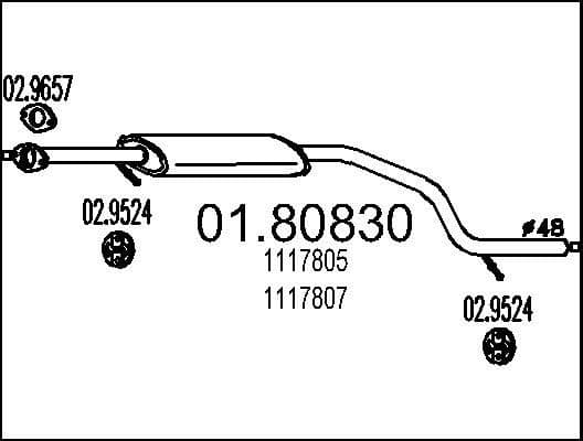 Centre Muffler 01.80830
